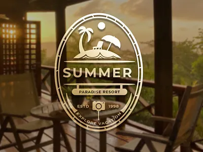 Vector premium elegant summer badge logo badge branding design digitalmedia graphic design illustration illustrator logo portofolio vintage