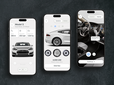 Tesla - Mobile Application Concept Design design mobile product design ui ux