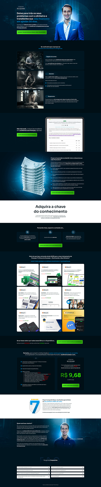 Página de vendas | A chave do sucesso elementor figma landing page pagina de vendas photoshop wordpress