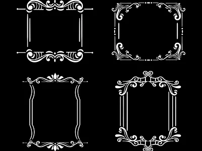 Elegant vintage ornamental border set border design digitalmedia frame graphic design illustration illustrator interior ornament portofolio