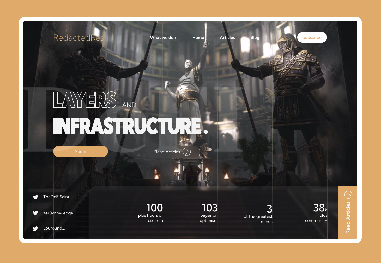 Landing page design idea for @RedactedRes design figma landing page ui ux