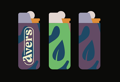 Avers branded Lighter Design Mockup accessories adobe branding design designer graphic design identity illustration merchandise vector