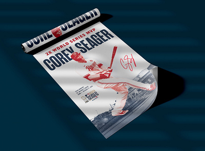 Corey Seager | World Series MVP Poster baseball championship design graphic design mvp photoshop poster sports typography