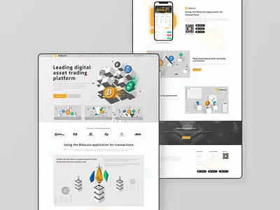 Bidacoin Blockchain Website app design icon illustration logo ui ux