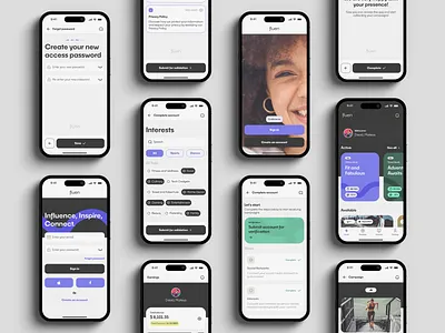 Influencer app animation ui