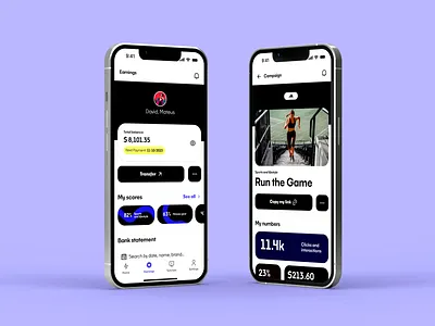 Influencer app - Wallet motion ui ux