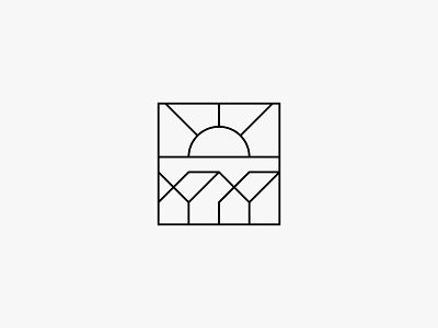 Sunrise Housing architecture building construction home house logo minimal simple sunrise