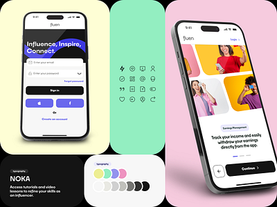 Influencer App motion ui ux