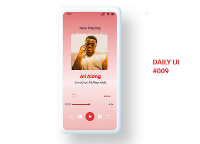 Daily UI #009 - Music Player app design ui