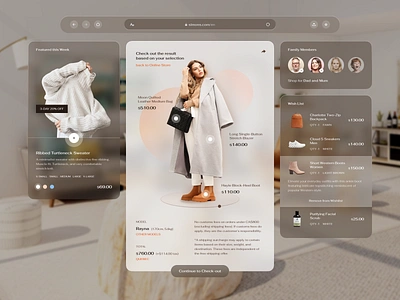 Online Shopping Platform - Vision OS apple ar business checkout clothes ecommerce fashion management product design shoes shopify shopping online ui ux vision os vr web design website website design widget