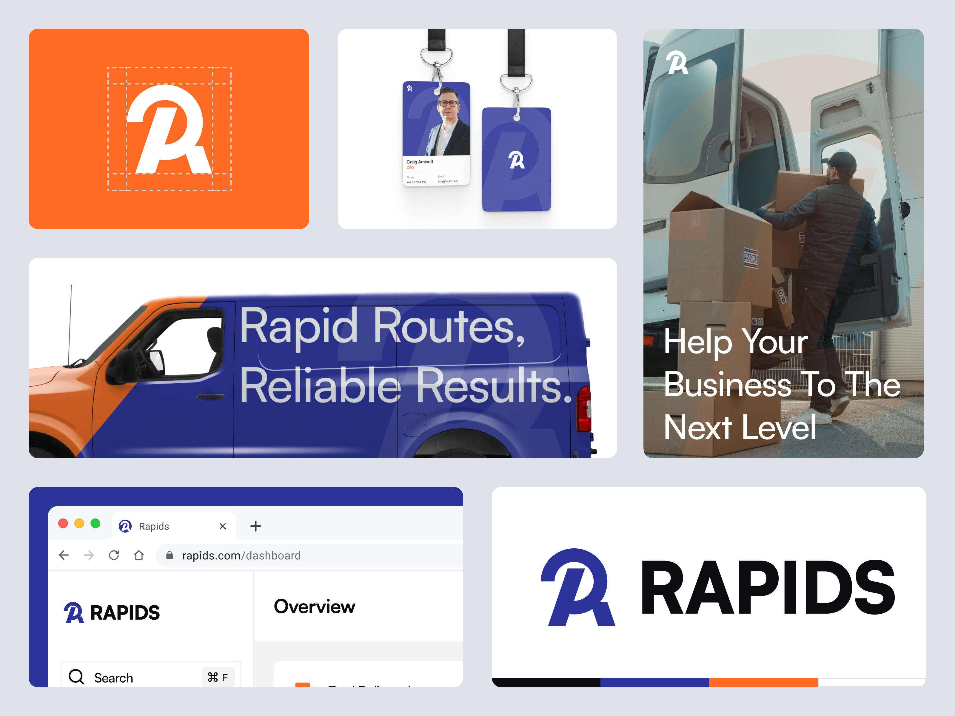 RAPIDS - Shipping Management Branding activity brand brand guideline branding cargo identity logistic logo r logo saas shipping shipping management tracking transport warehouse