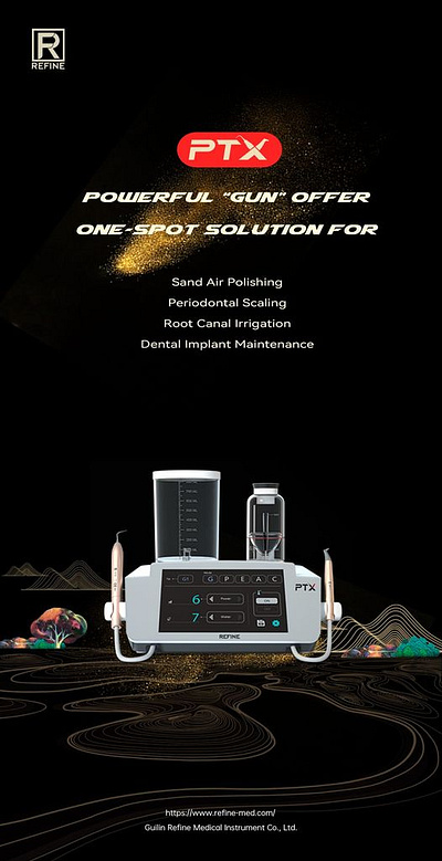 RefineMedical Dental Scaling Device PTX airpolishingsystem dentalscaler dentist periodontaltreatment refinemedical