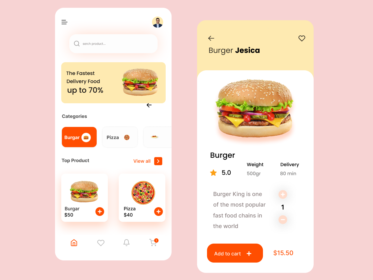 Food Mobile App by Ui Trend on Dribbble