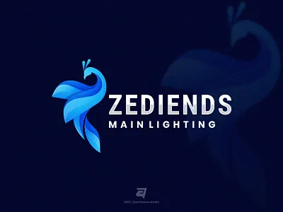 ZEDIENS animal branding colorful design graphic design logo logos logotype modern peacock logo vector