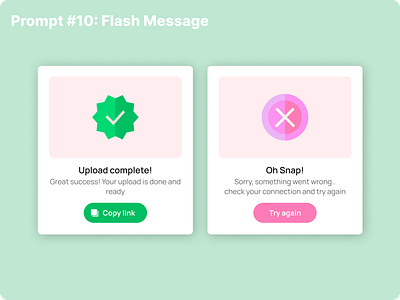 Daily UI #011: Flash Message dailyui design figma flashmessage ui ux