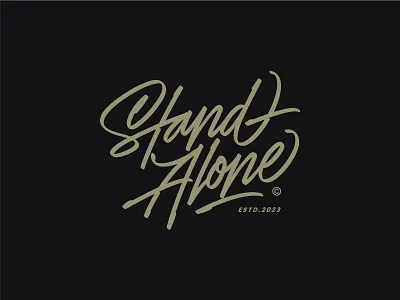 "Stand Alone" Clothing Company Logo Concept typographyexperts