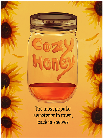 Cozy Honey branding graphic design illustration