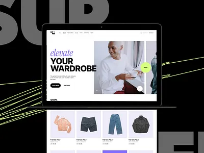 Fashion Shop Landing Page clothes clothing ecommerce fashion homepage landing page marketplace online shop online store outfit product shopping style stylish trend ui uiux wear web design website
