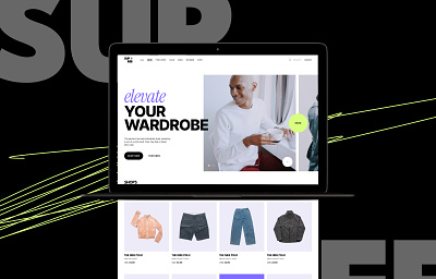 Fashion Shop Landing Page clothes clothing ecommerce fashion homepage landing page marketplace online shop online store outfit product shopping style stylish trend ui uiux wear web design website