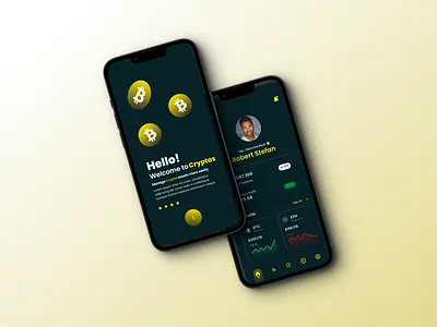 Cryptus branding design mobile app ui ux