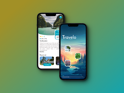 Travelo branding design mobile app ui ux