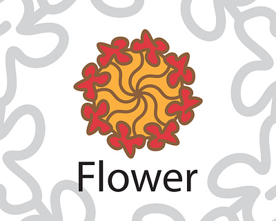Professional vector logo with abstract shapes flower colorful branding creative creative logo flower flower design flower logo flower vector flowers logo minimalist flower logo nature nature flower nature logo symbol logo