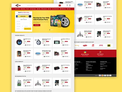 Eclipse Auto Car Parts E-commerce Website Design branding design e commerce landing page ui ui design ux web
