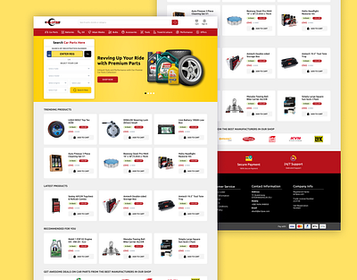 Eclipse Auto Car Parts E-commerce Website Design branding design e commerce landing page ui ui design ux web