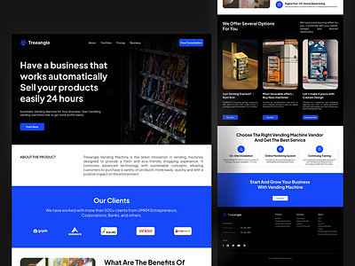 Treeangle - Vending Machine Provider branding design ui ux web design