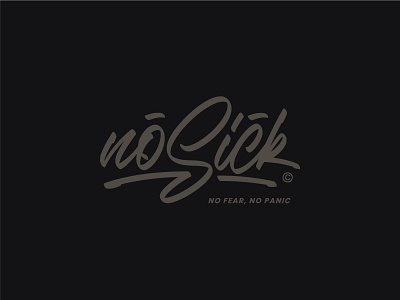 "noSick" Streetwear Typography Logo Concept branding design graphic design logo typography vector vintage logo