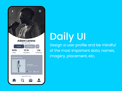 Daily UI Challenge: User Profile dailyui dailyuichallenge graphic design illustration ui uiux ux