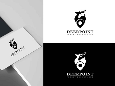 DeerPoint logo design. Deer location logo. wildlife logo animal app apps logo branding deer design gradient logo graphic design illustration location logo logo design logo generation logo idea logo maker logo shop point ui wildlife