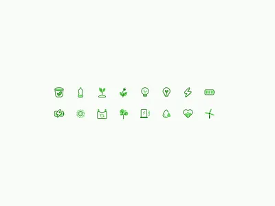 Eco Icons eco figma free icon green icon icon pack icons lifestyle plant plants recycle sustainable ui