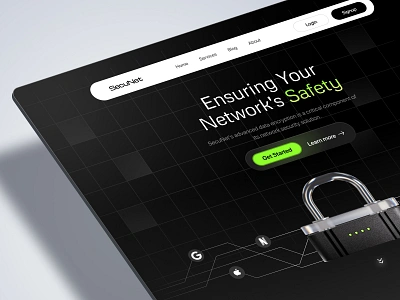 Landing page | SecuNet 3d icon 3d landing page 3d website cinema4d encryption hero section home page landing page landingpage network network security security site ui web website