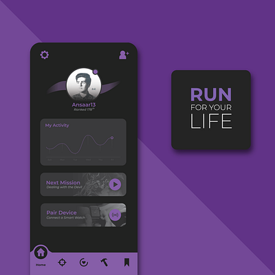 Run For Your Life app graphic design illustration mobile ui ui design ux ux design