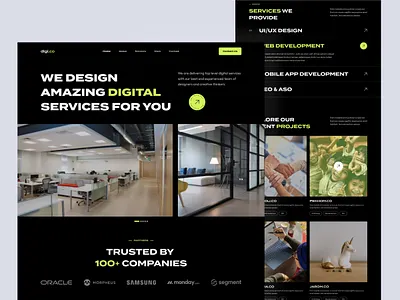 Digital Agency Website about us animation creative creative website design design agency digital agency minimal popular project testimonial ui ui design ux ux design web design web header webflow