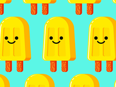 Lil Popsicle frozen treat ice cream icons illustrator popsicle the creative pain