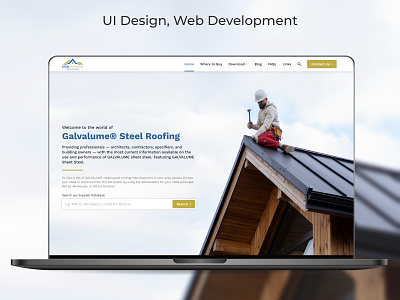 Steel Roofing Galvalume Website UI branding experience figma graphic design mobile responsive ui ui design uiux user experience user interface ux design web webdesign website website design