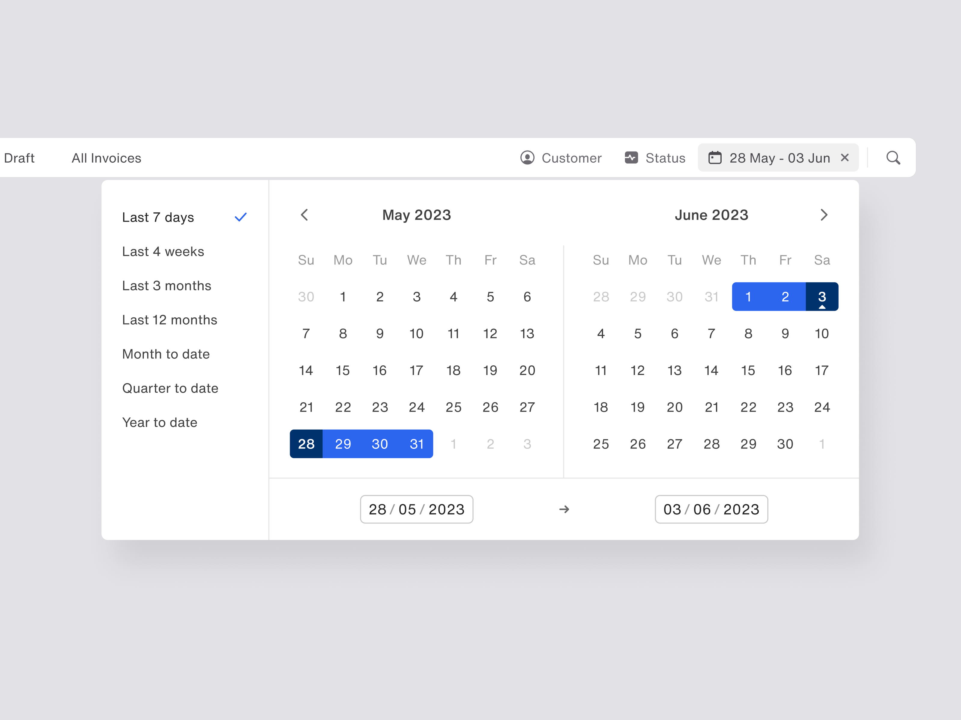 Date Picker Interaction Animation animation calendar clean dashboad motion sales ui widget
