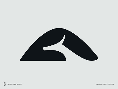 Mountain/Dune + Antelope + Hand antelope branding design dune hand logo mark minimal mountain negativespace samadaraginige simple