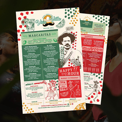 Menu Design - Viva Villa branding design food menu food menu design graphic design restaurant restaurant menu