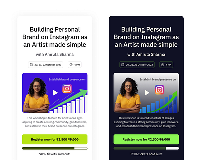 Landing page for a Online Personal branding course on Instagram branding creative design graphic design illustration legodesign tryingsomethingnew logo typography ui uxdesign