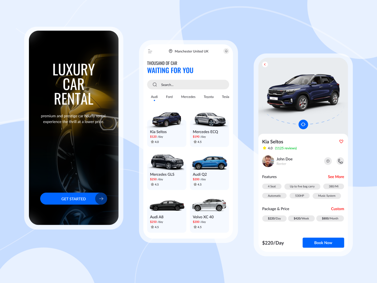 Car Rental App Design by Kher Alpesh on Dribbble