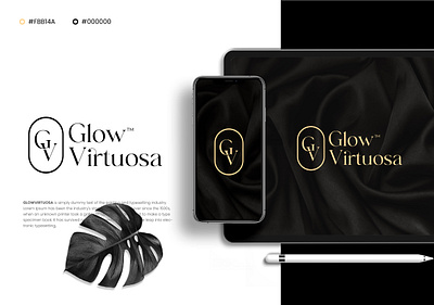 Glow Virtuosa app logo brand identity fashion logo flat logo logo design minimalist logo modern logo tech logo technology logo unique logo