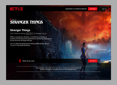 Practice: Recreation design netflix recreation ui ux webpage