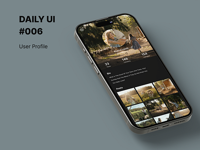 Daily UI #006 ( User Profile) app socialmedia ui user profile