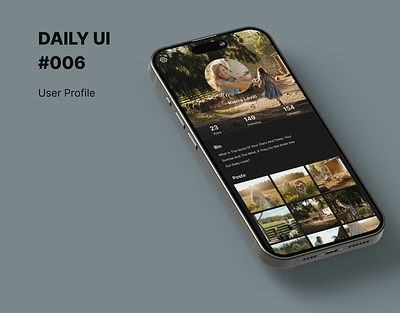 Daily UI #006 ( User Profile) app socialmedia ui user profile