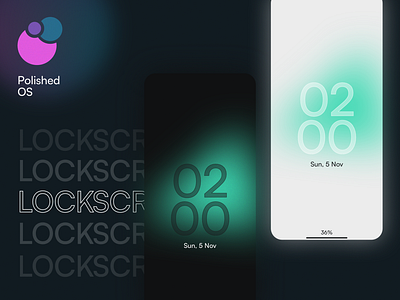 Lockscreen- Polished OS graphic design ui