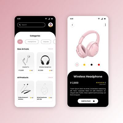 Headphone E Commerce Mobile UI dailyui mobileapp ui uidesign uiux ux uxdesign