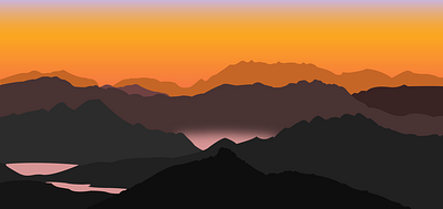 SUNSET LAYER 3d animation branding graphic design illustration karikatur layer logo motion graphics mountain spooky sunset ui vector wpap